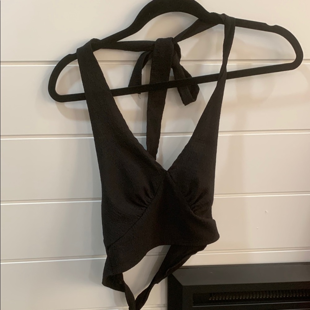 Black Halter Top
